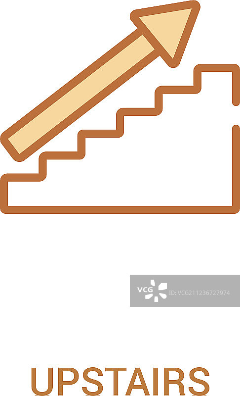 楼上概念双色图标简笔画图片素材