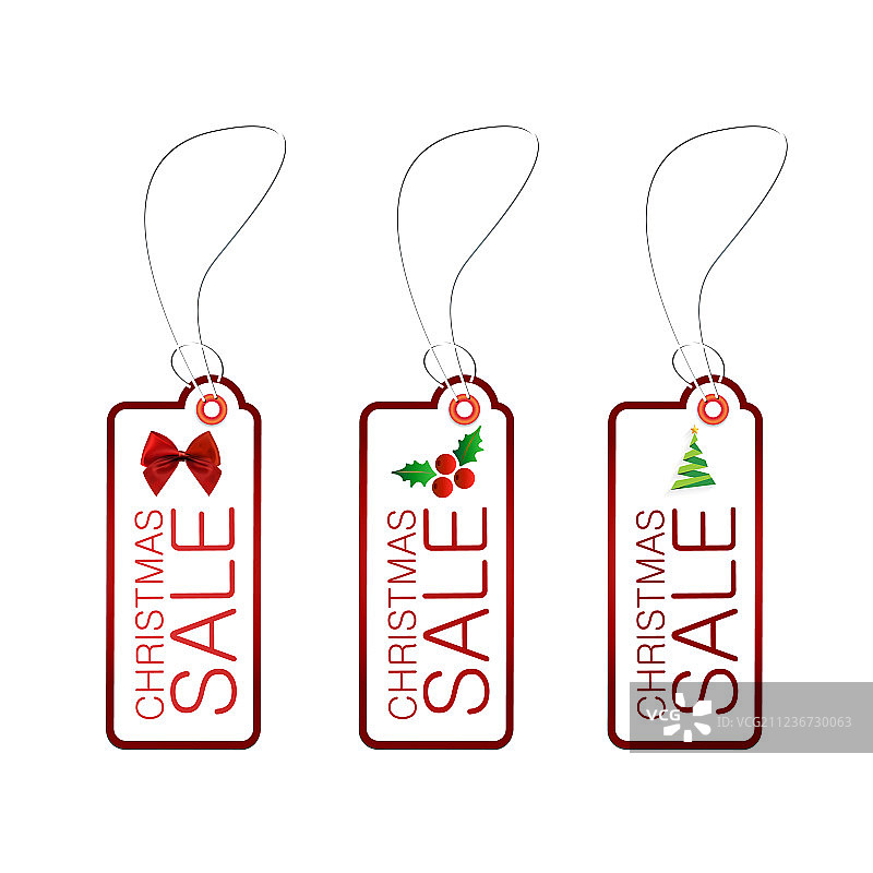 圣诞节促销标签红色图片素材