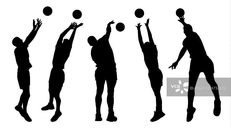 男子排球运动员图片素材