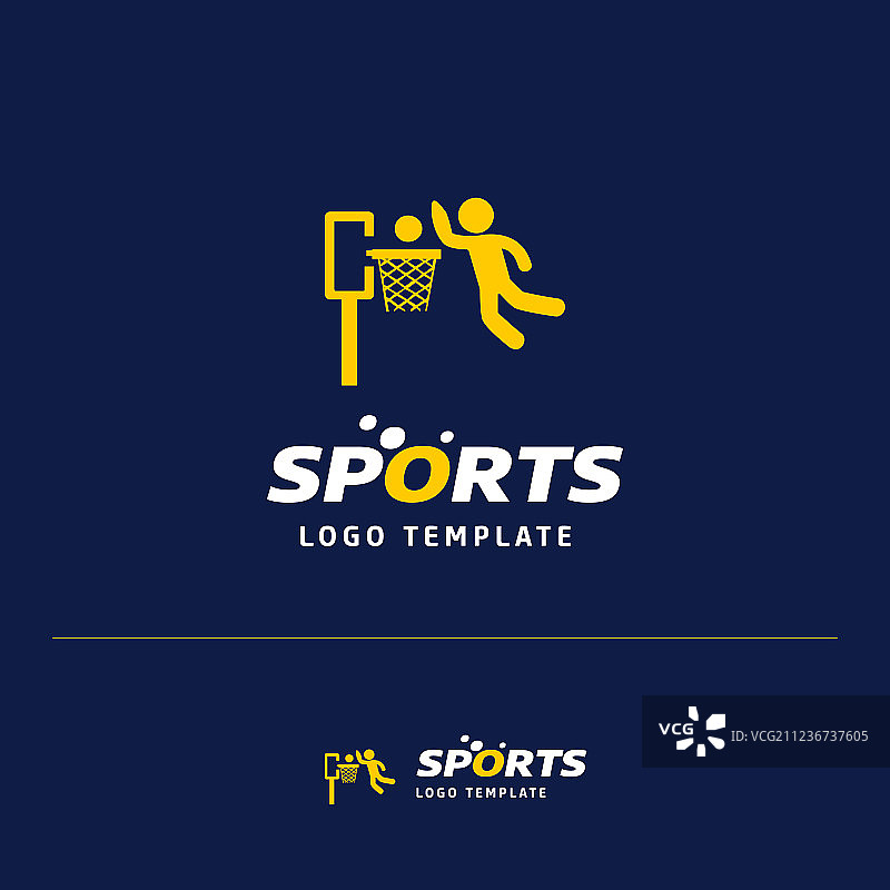 带有运动logo和蓝色的名片设计图片素材