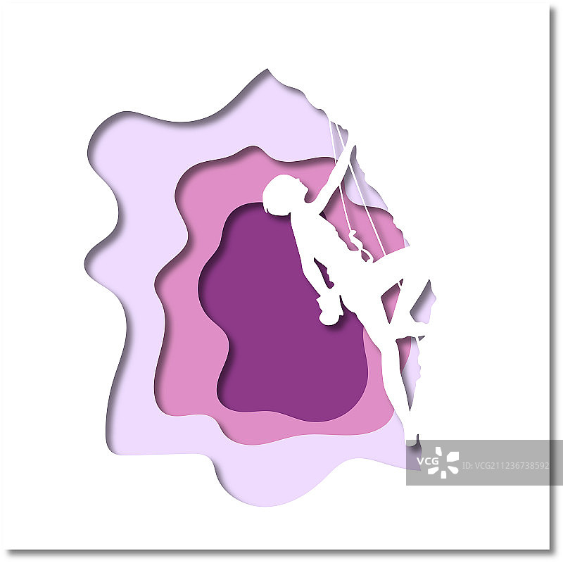 攀岩墙上的女人图片素材