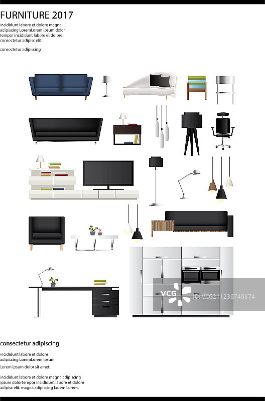 2 banner家具促销设计模板图片素材