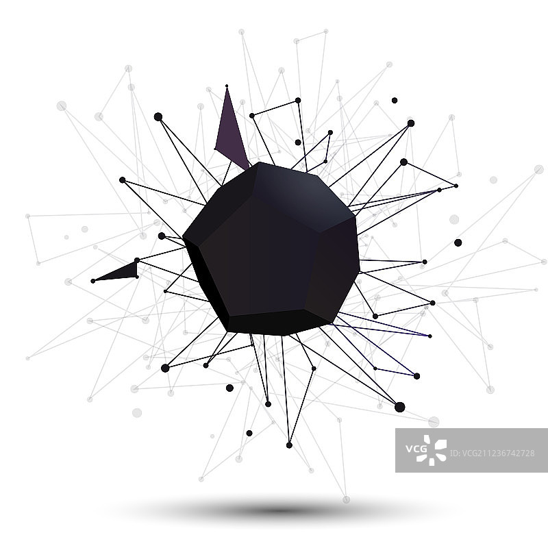 3D十二面体抽象背景图片素材