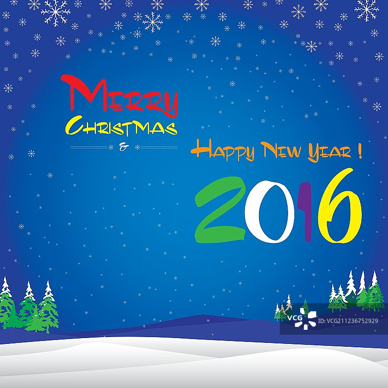 2016圣诞新年白色背景图片素材