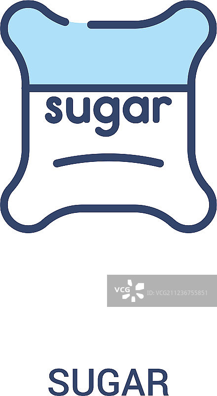 糖概念双色线性图标元素图片素材