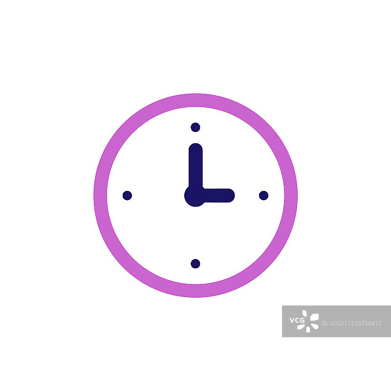 扁平化设计的时钟图标图片素材