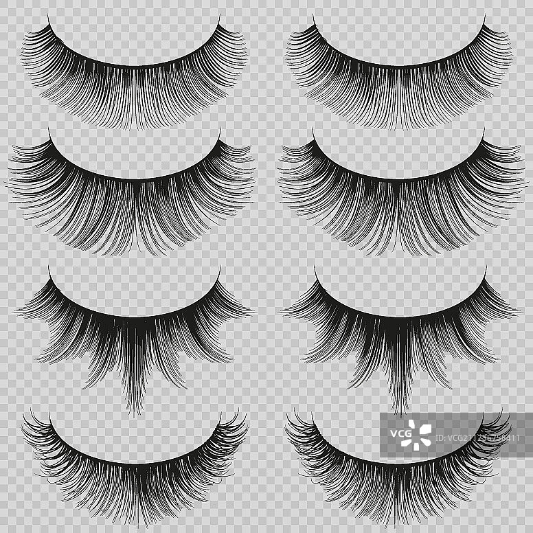 逼真女性假睫毛套装图片素材