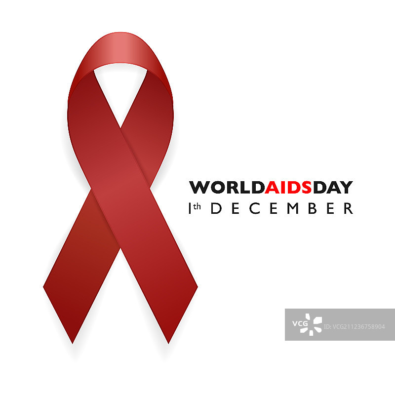 带有艾滋病宣传红丝带的banner图片素材
