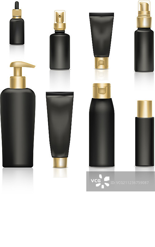 逼真化妆品霜模板产品包装图片素材