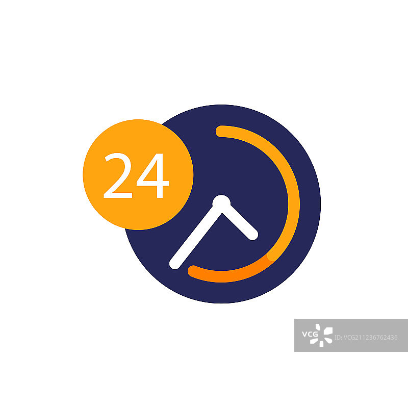 24小时服务支持时钟图标图片素材