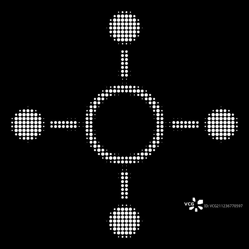 白色半色调放射结构图标图片素材