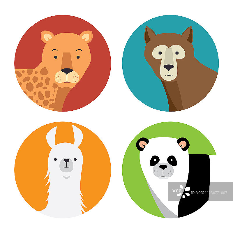野生动物卡通图片素材