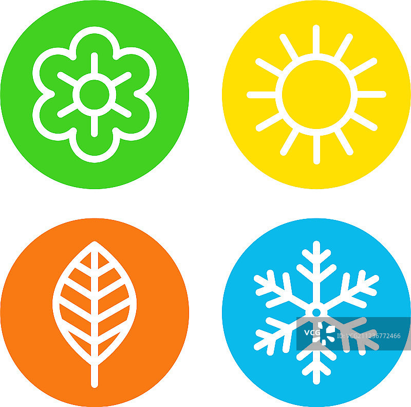 四季标志合集图片素材