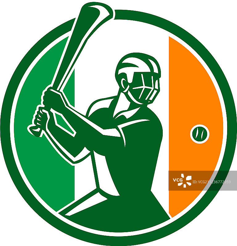 爱尔兰曲棍球旗帜图标图片素材