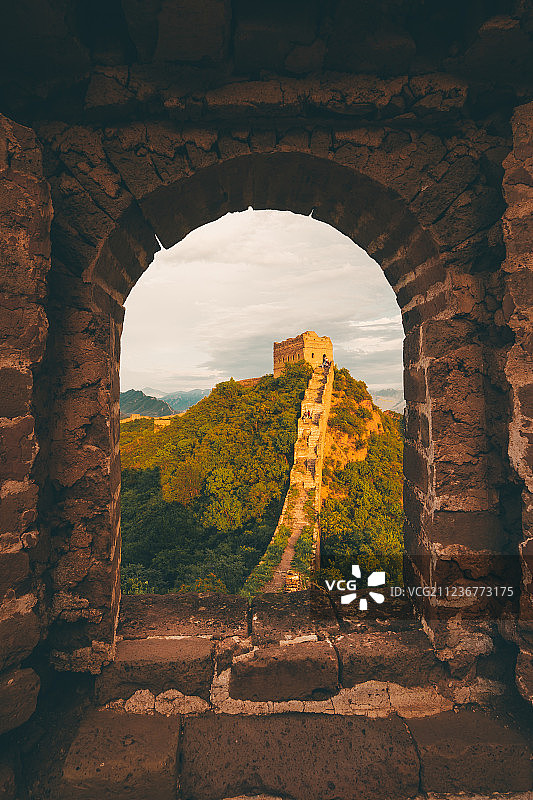 河北承德金山岭长城风光图片素材