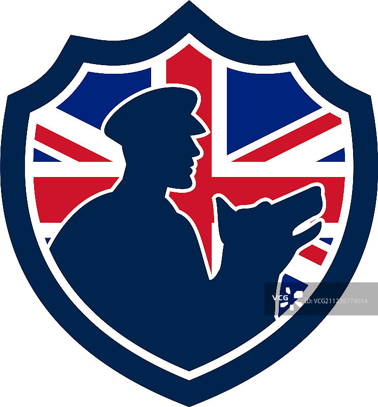 英国警犬队队徽图标图片素材