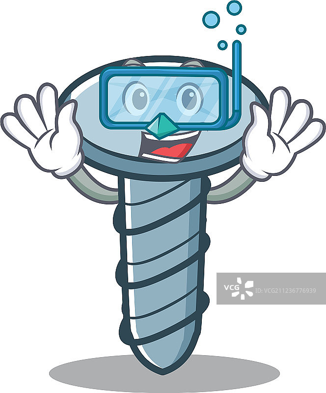 潜水螺丝卡通角色图片素材