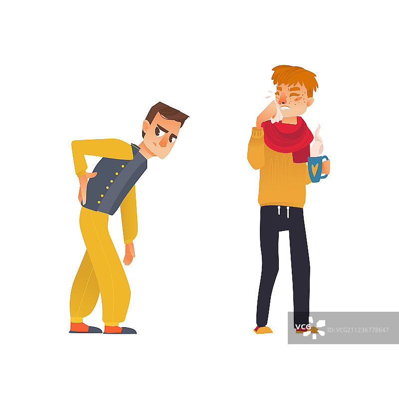 扁平风格的病人套装图片素材