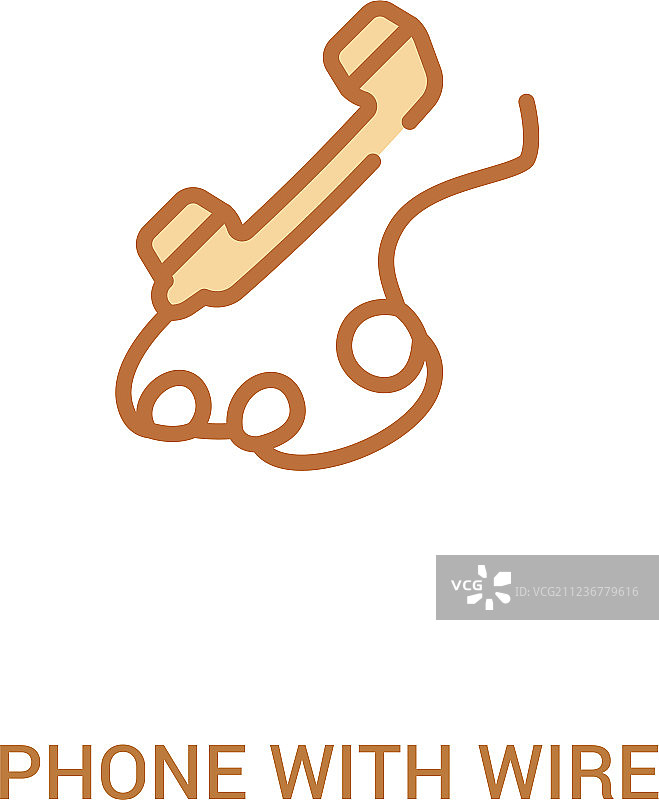 带有电线概念的双色手机图标（简约风格）图片素材