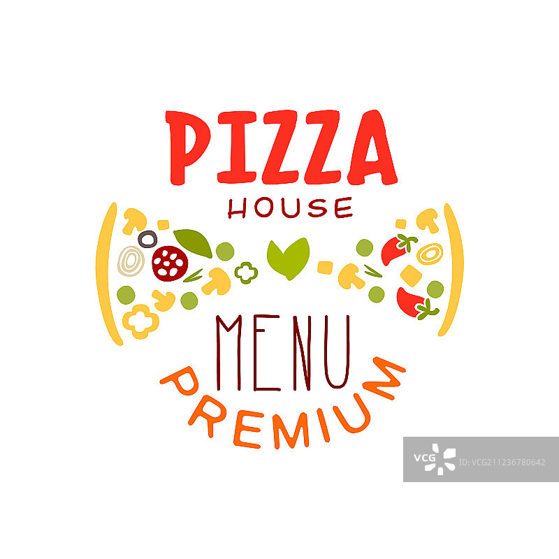 扁平风格比萨店创意logo图片素材