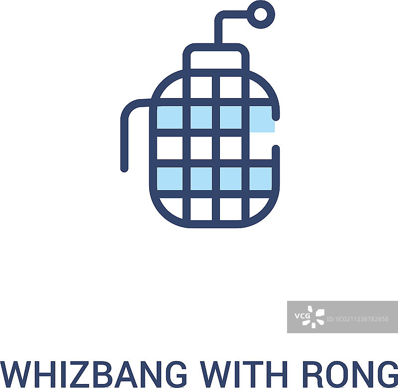 带有彩色图标的WHIZBANG RONG概念2图片素材