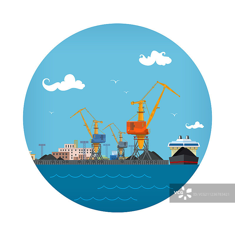 货运海港图标图片素材