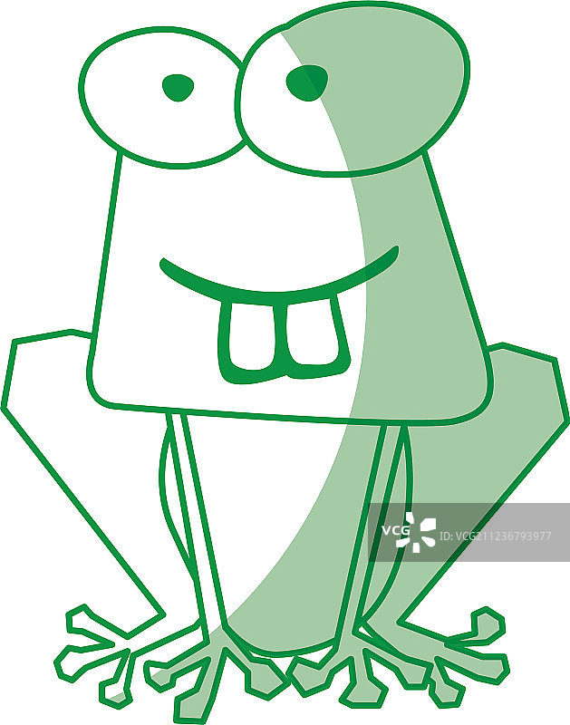 有趣的卡通蟾蜍影子图片素材