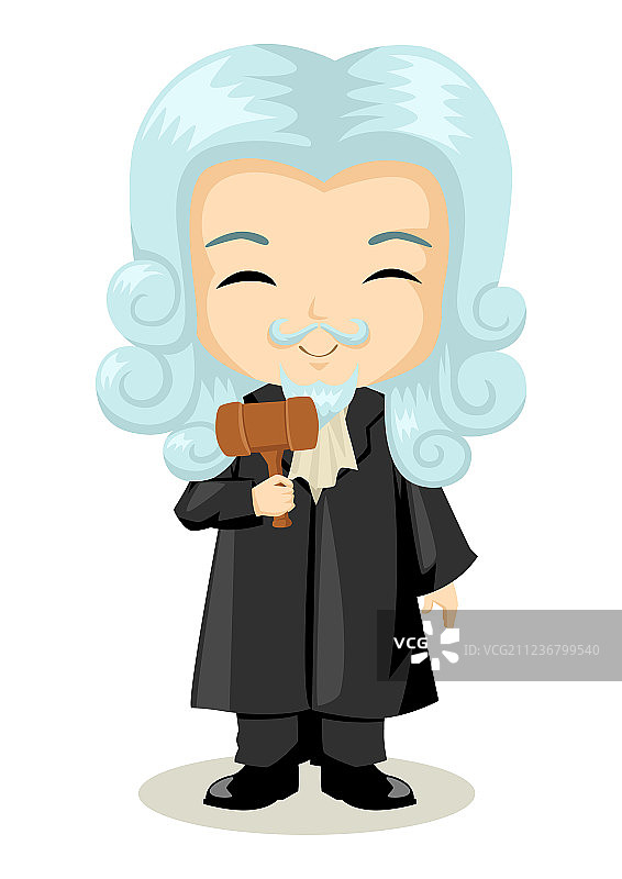 卡通法官图片素材