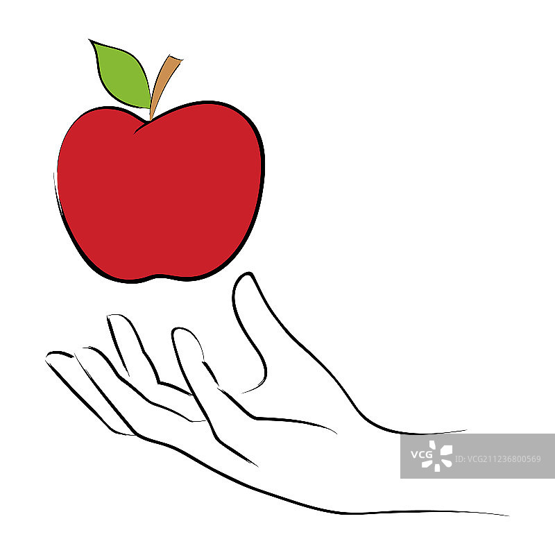 抓苹果图片素材