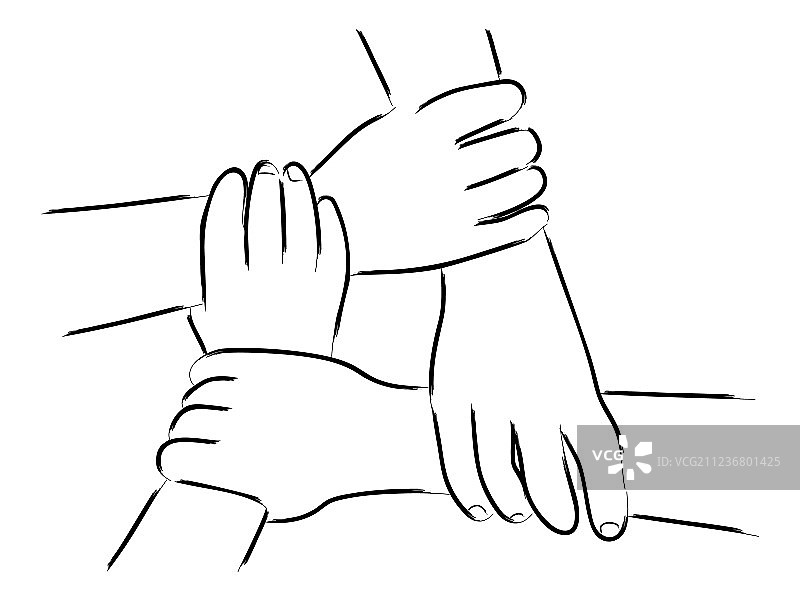 手势表示团结图片素材