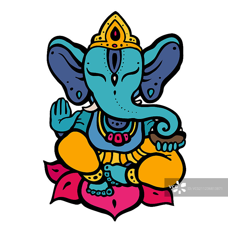 印度教神祇伽内什图片素材