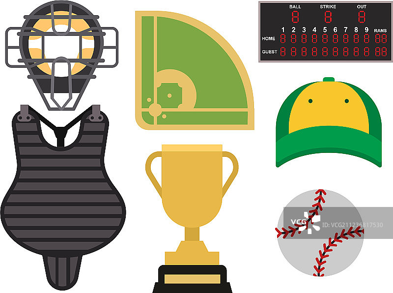 卡通棒球运动员击球图标图片素材