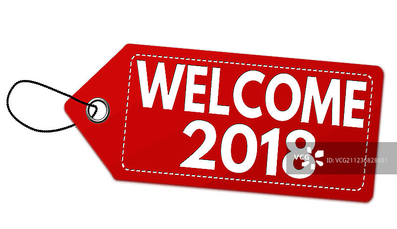欢迎2018标签或价签图片素材