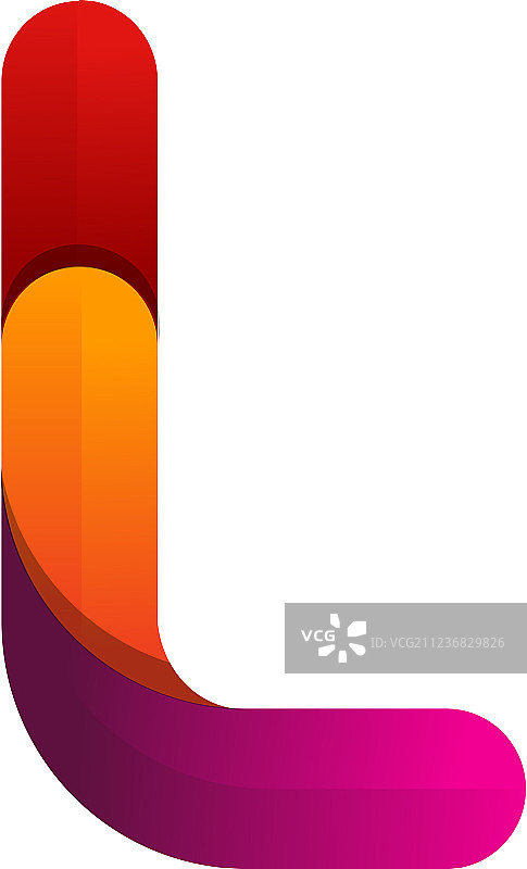 L彩色字母标志设计图片素材