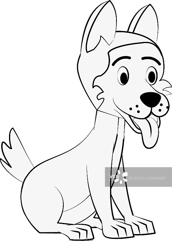 可爱的卡通狗图片素材