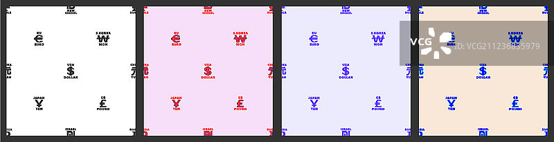 世界货币符号无缝图案图片素材