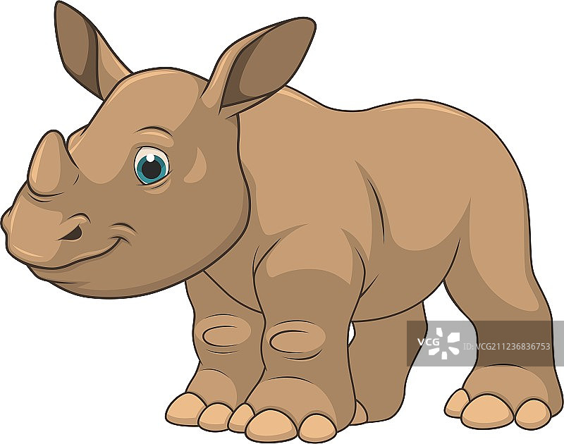 可爱的小犀牛图片素材