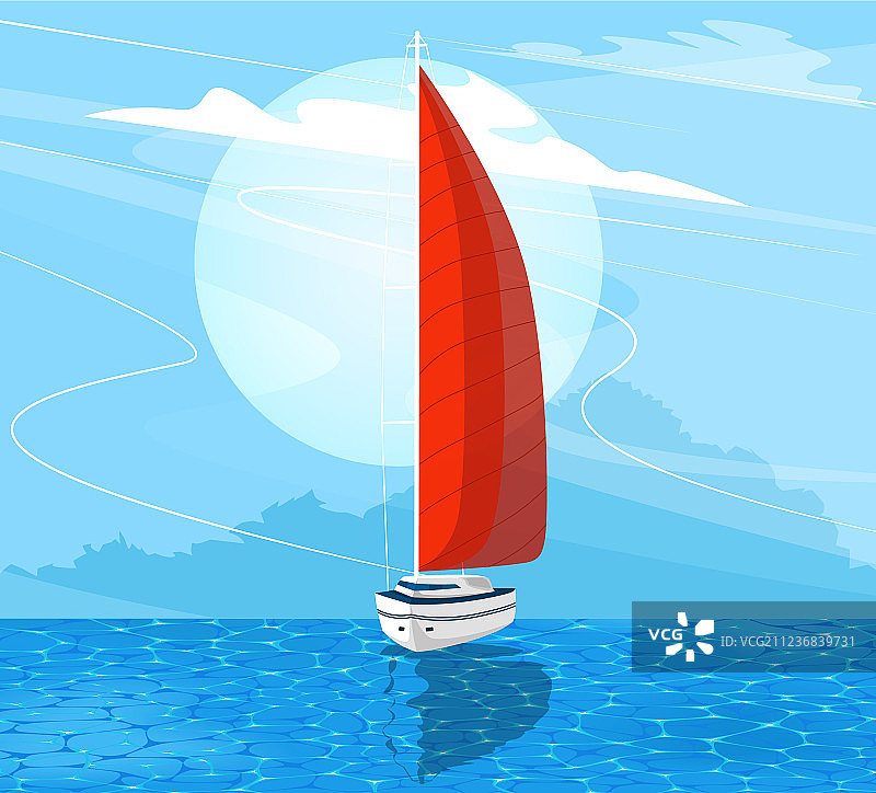 卡通风格航海船只banner图片素材