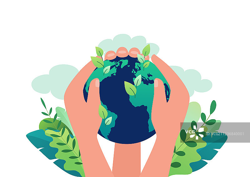 地球日概念：清洁生态，我们的星球图片素材