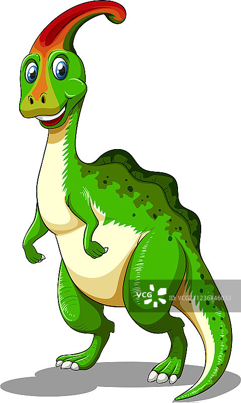 快乐的绿色恐龙图片素材