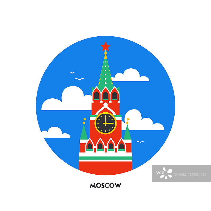 莫斯科克里姆林宫斯帕斯卡娅塔图标图片素材