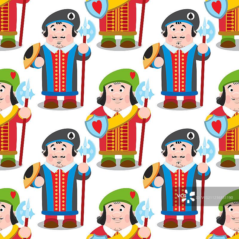 卡通王子无缝图案图片素材