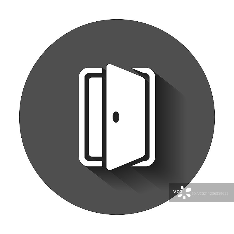 扁平风格的入口门，带长出口门图片素材