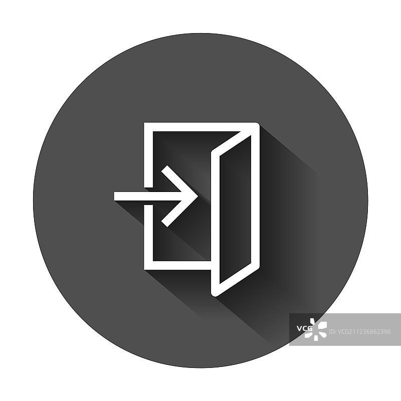 扁平风格的入口门，带长出口门图片素材