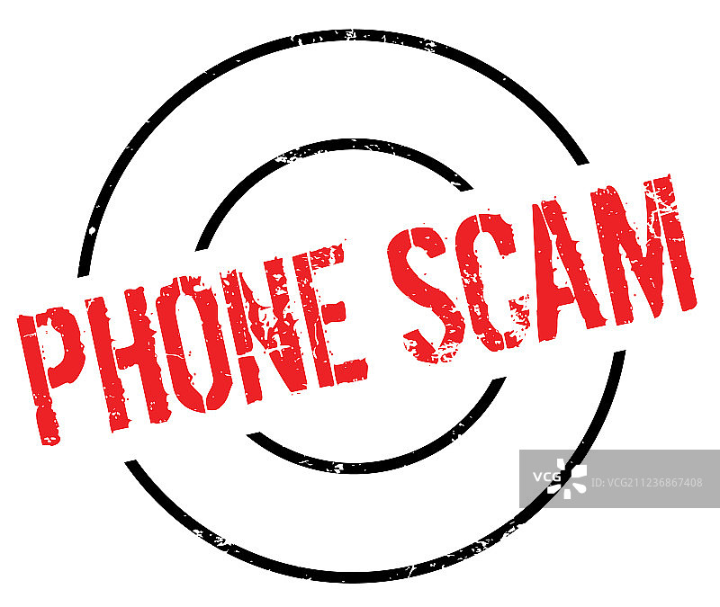 手机诈骗橡胶图章图片素材
