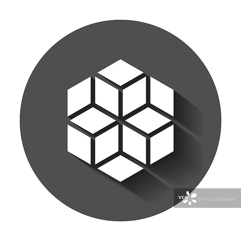 扁平风格的区块链技术图标图片素材