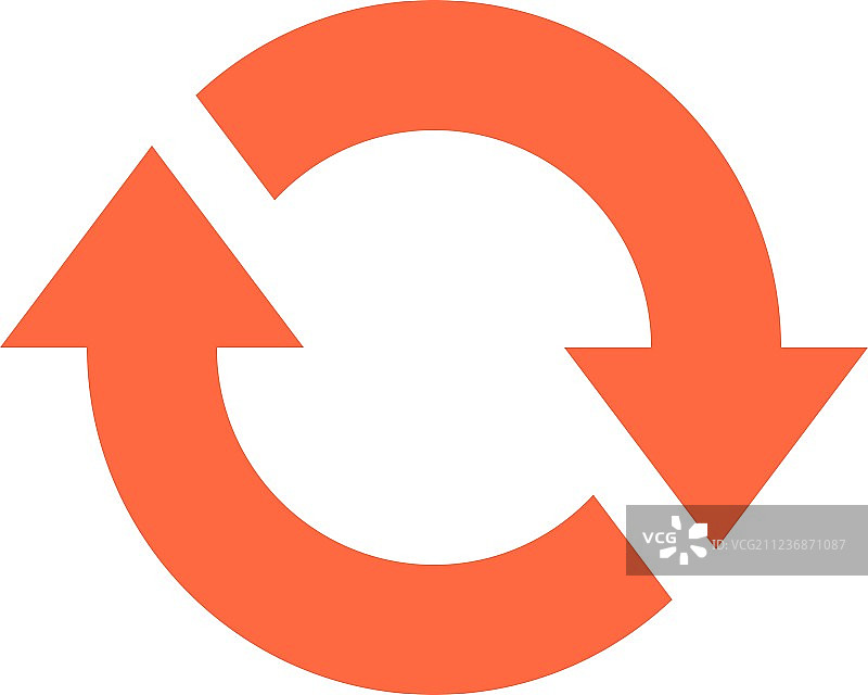 箭头旋转图标，重新加载按钮图片素材