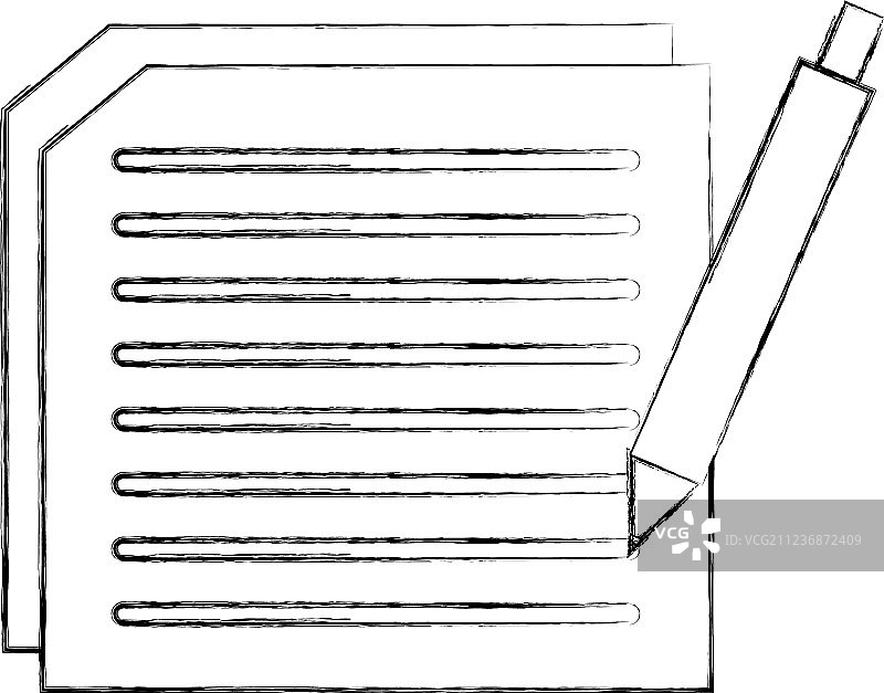带有文字和笔的文件书写纸图片素材