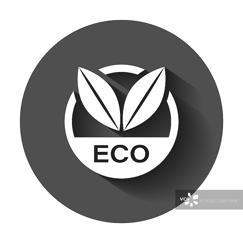 扁平风格有机生态标签徽章图标图片素材
