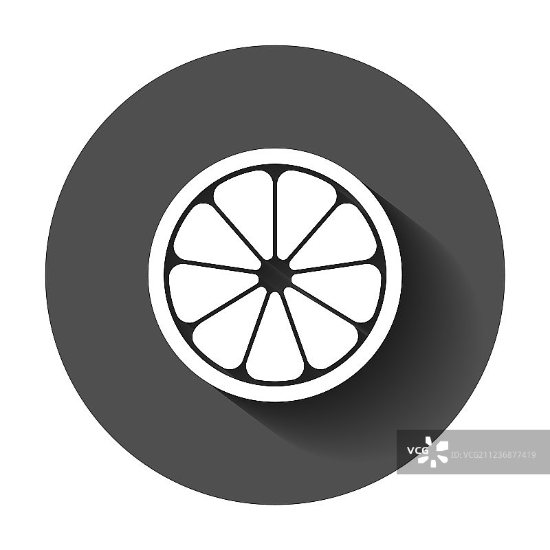 扁平风格橙子水果图标图片素材